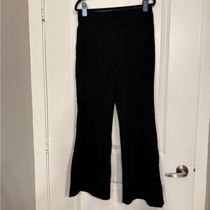 SPANX The Perfect Pant Split Hem Wide Leg Pants Black Size XL